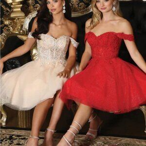 Short homecoming dress.Formal prom mini off shoulder,red,lilac,rose gold,silver